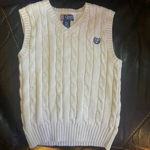 Chaps v-neck cable short-sleeve sweater